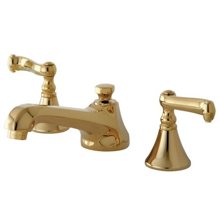 KINGSTON BRASS KS4472FL 8" Widespread Bathroom Faucet, Polished Brass KS4472FL